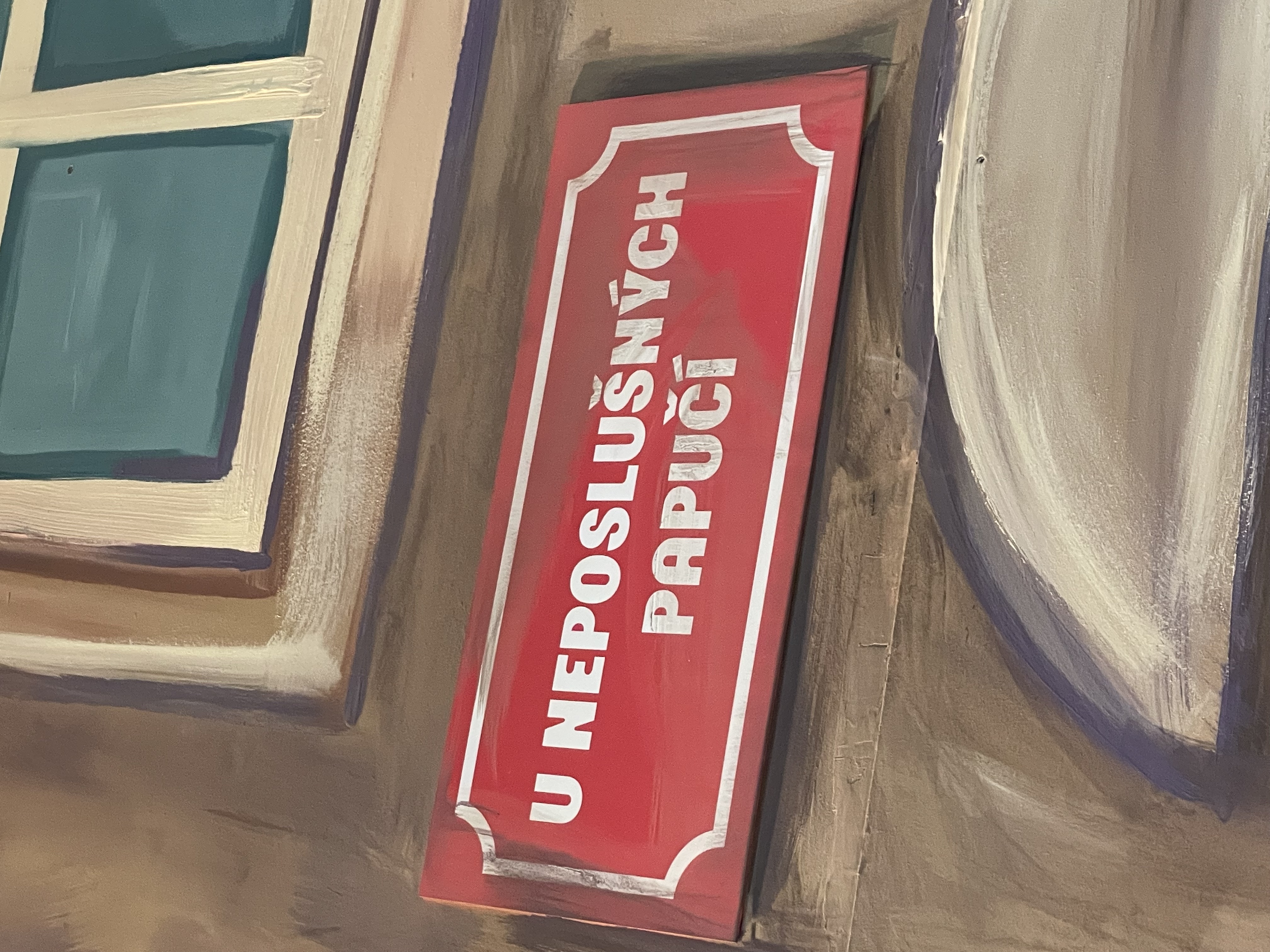 Lucie Bíla's set for music video called Neposlušné Tenisky 2